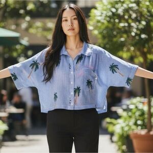 Violet Sky Blue Beach Top